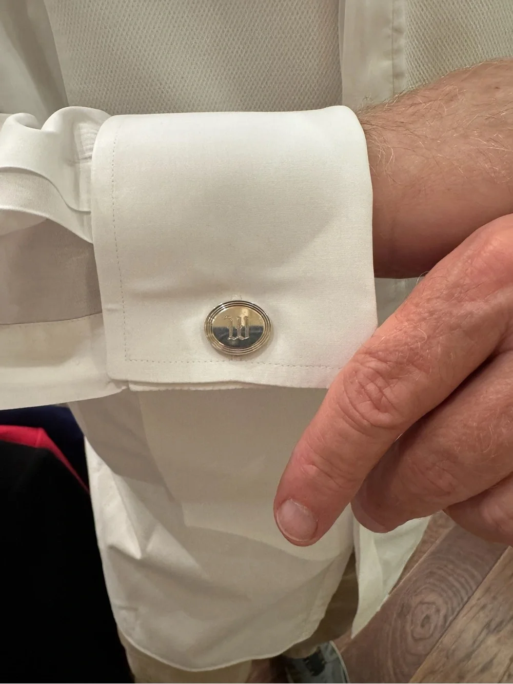 Vintage Tiffany & Co Classic Oval Cufflinks w Engraved M or W
